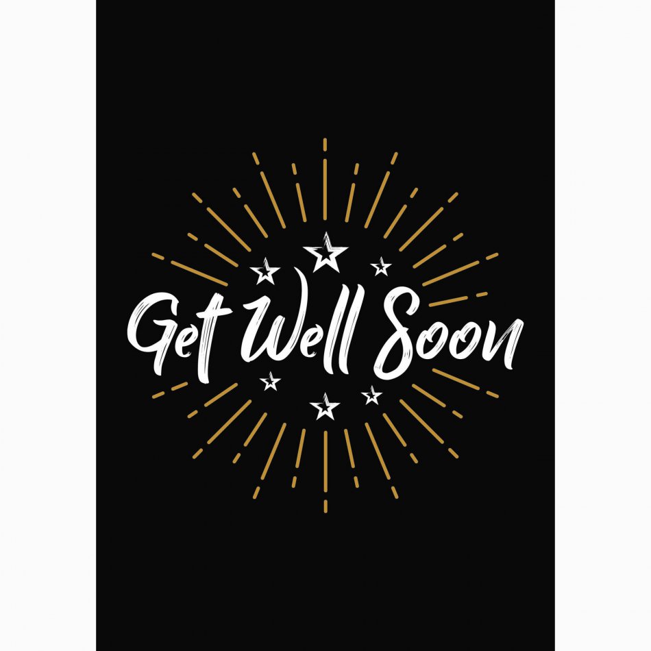 Beterschap Get well soon - stars