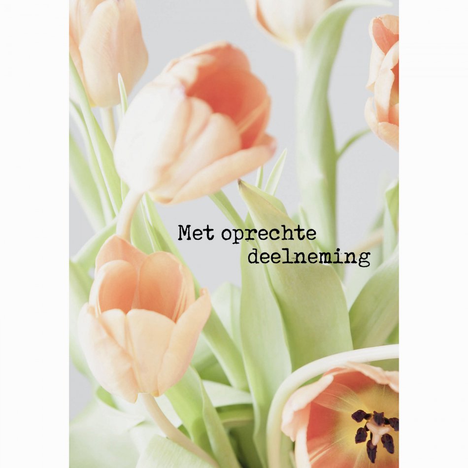 Kaart Condoleance Tulips
