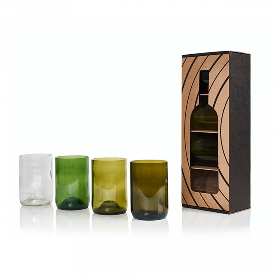 Rebottled Glazen - 4-pack